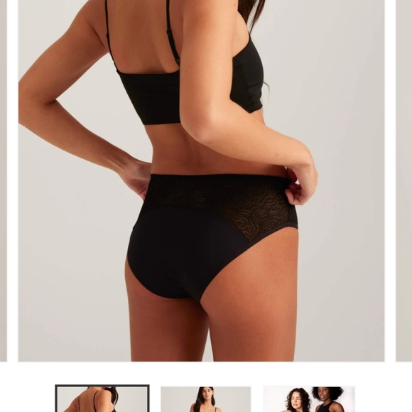 Saalt Leakproof Lace Hipster |Small |Black | NWT - Picture 2 of 3